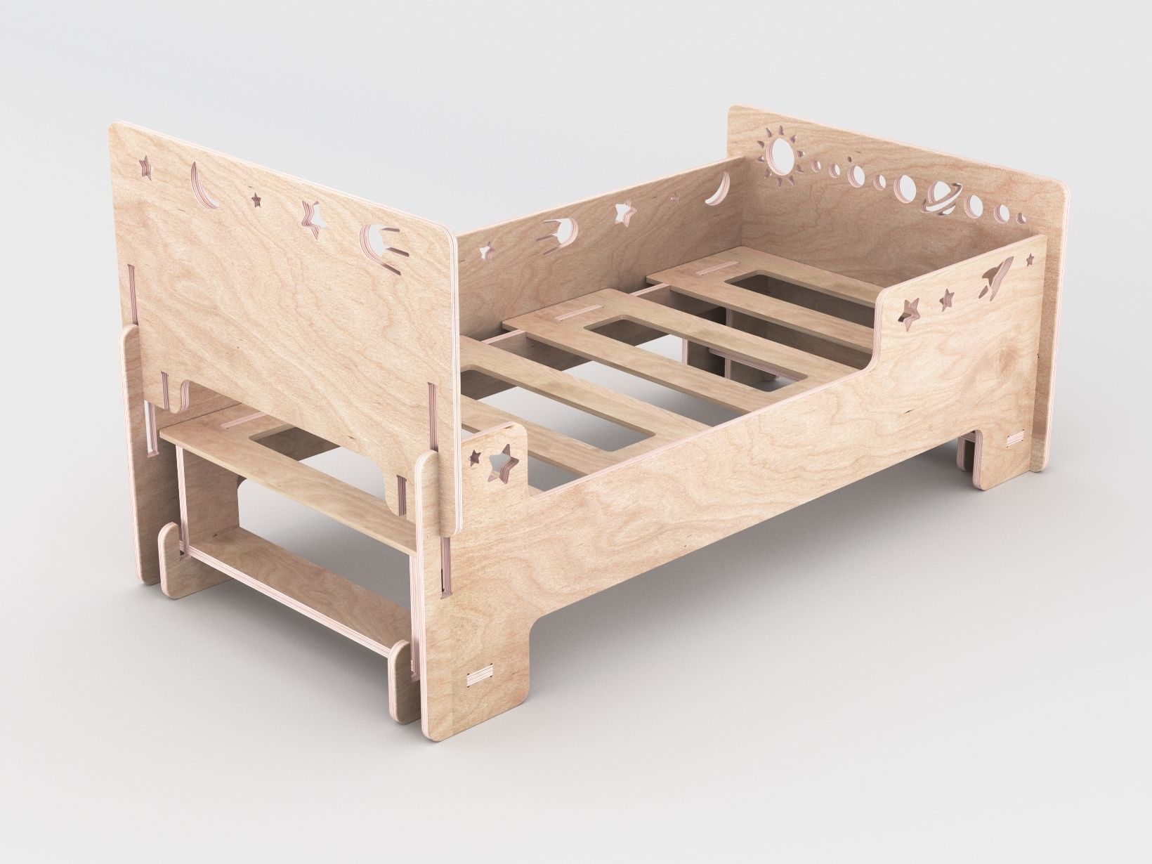 Bed for kids 3D model_3