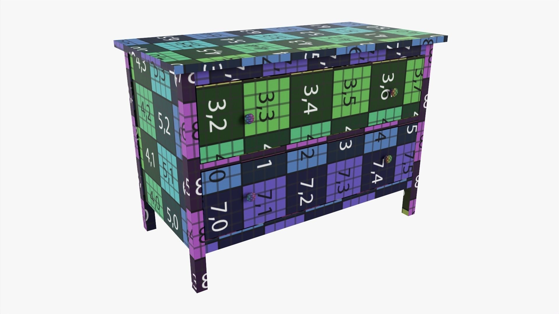 Chest of drawers 06 3D model_6