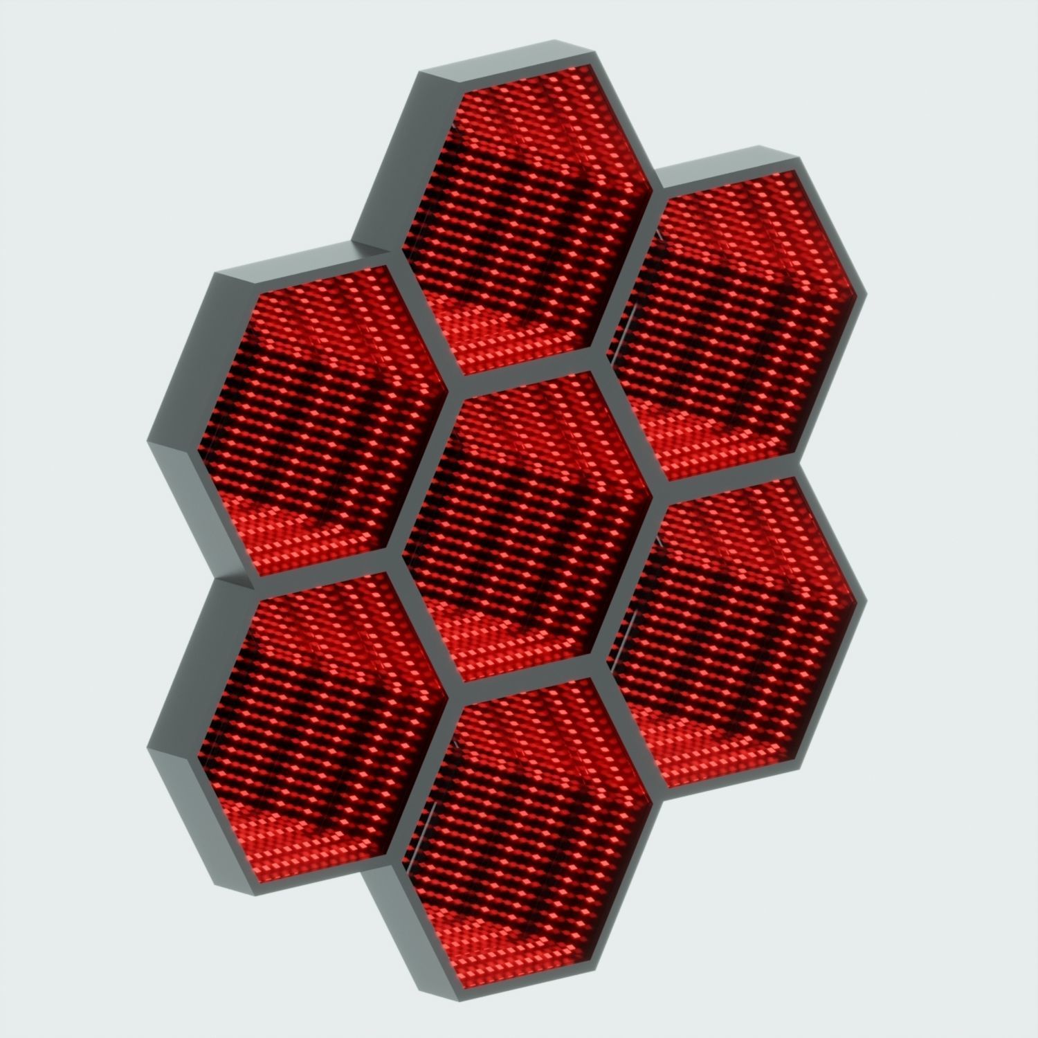 Hexagon Infinity Mirror Low-poly 3D model_1