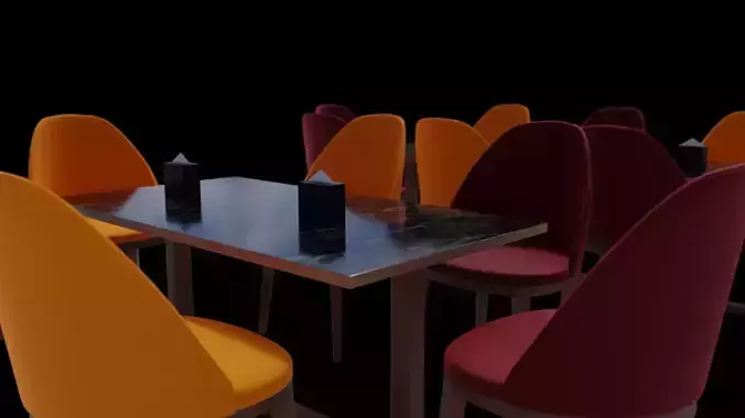 TABLE AND CHAIRS 3D model