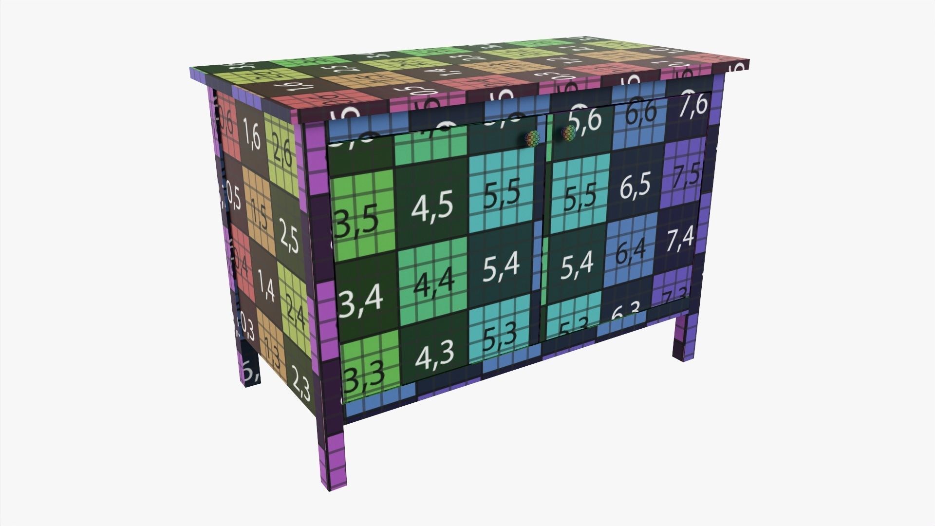 Chest of drawers 07 3D model_6