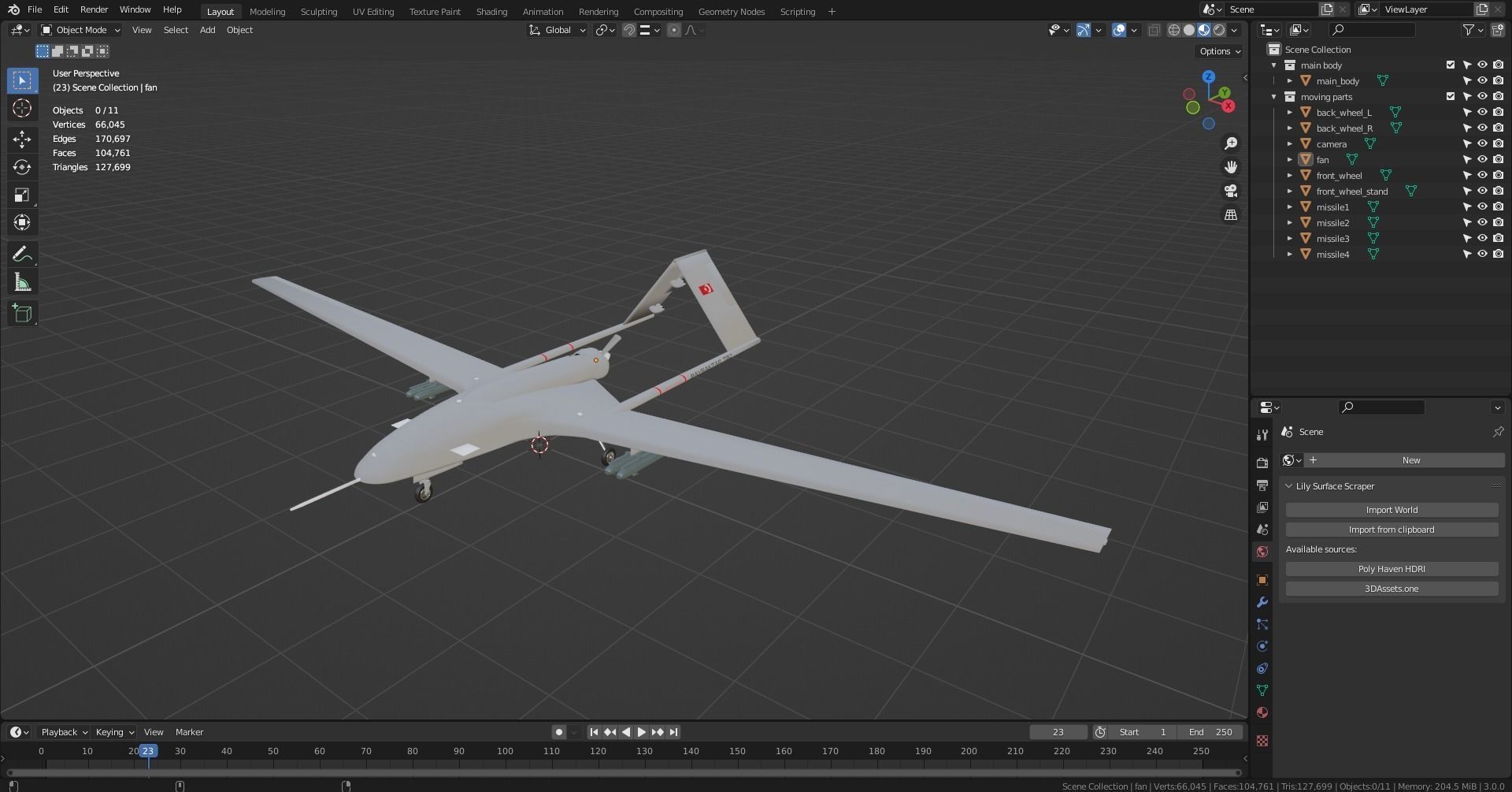 Bayraktar TB2 High detailed 3D model_18