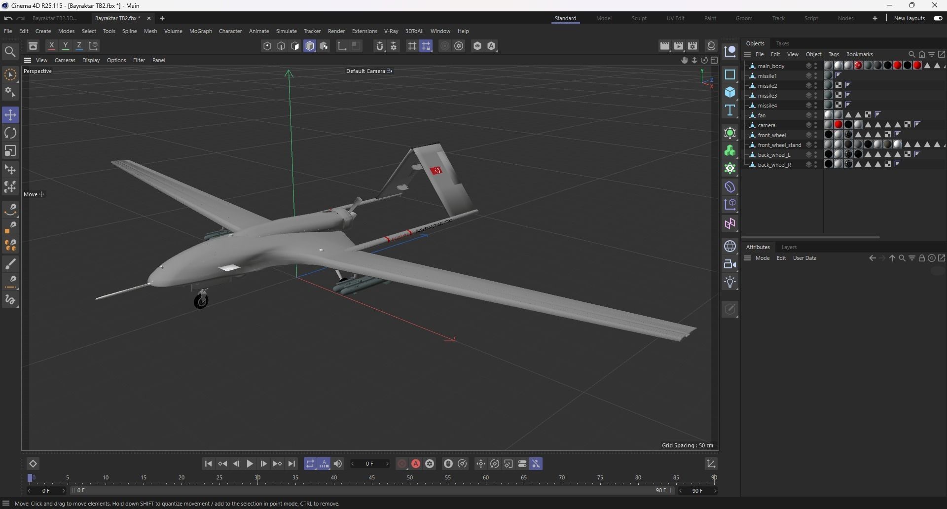 Bayraktar TB2 High detailed 3D model_16