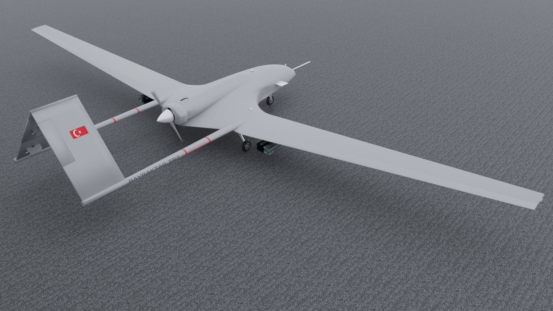 Bayraktar TB2 High detailed 3D model_2