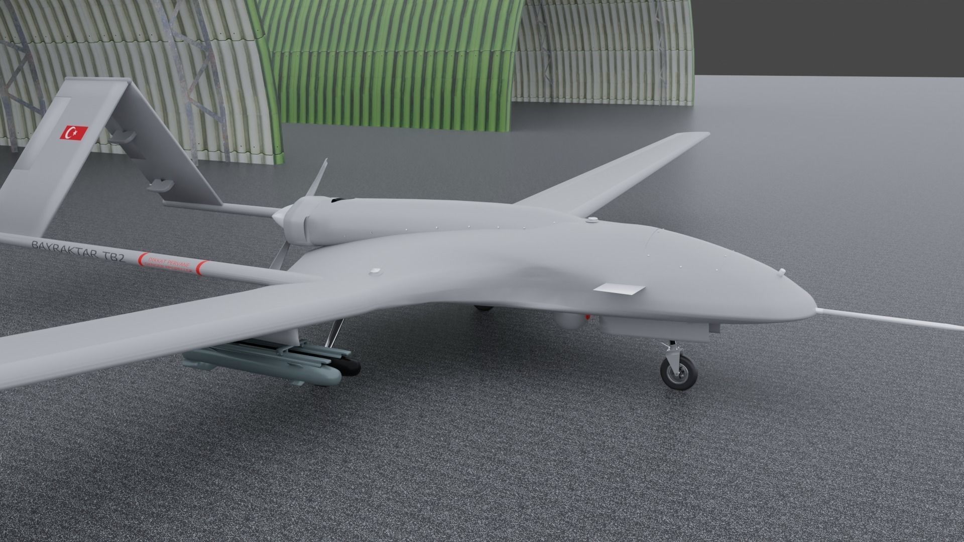 Bayraktar TB2 High detailed 3D model_6