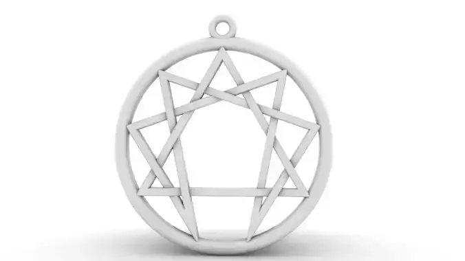 Enneagram Pendant Eneagrama 3D print model
