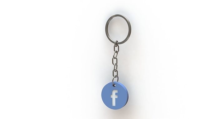Facebook Keychain 3D print model