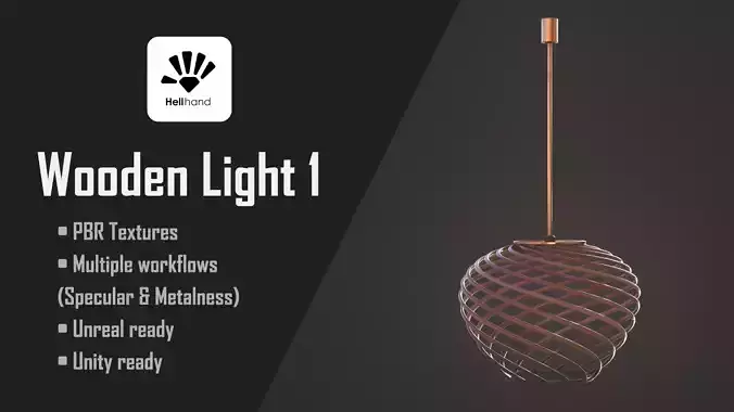 Wooden Light 1 3D model