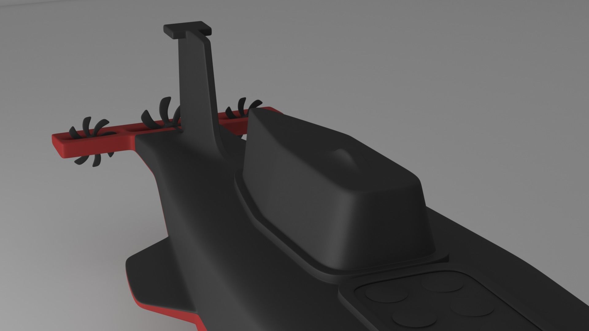 Submarine 3D Model with propellers 3D model_3