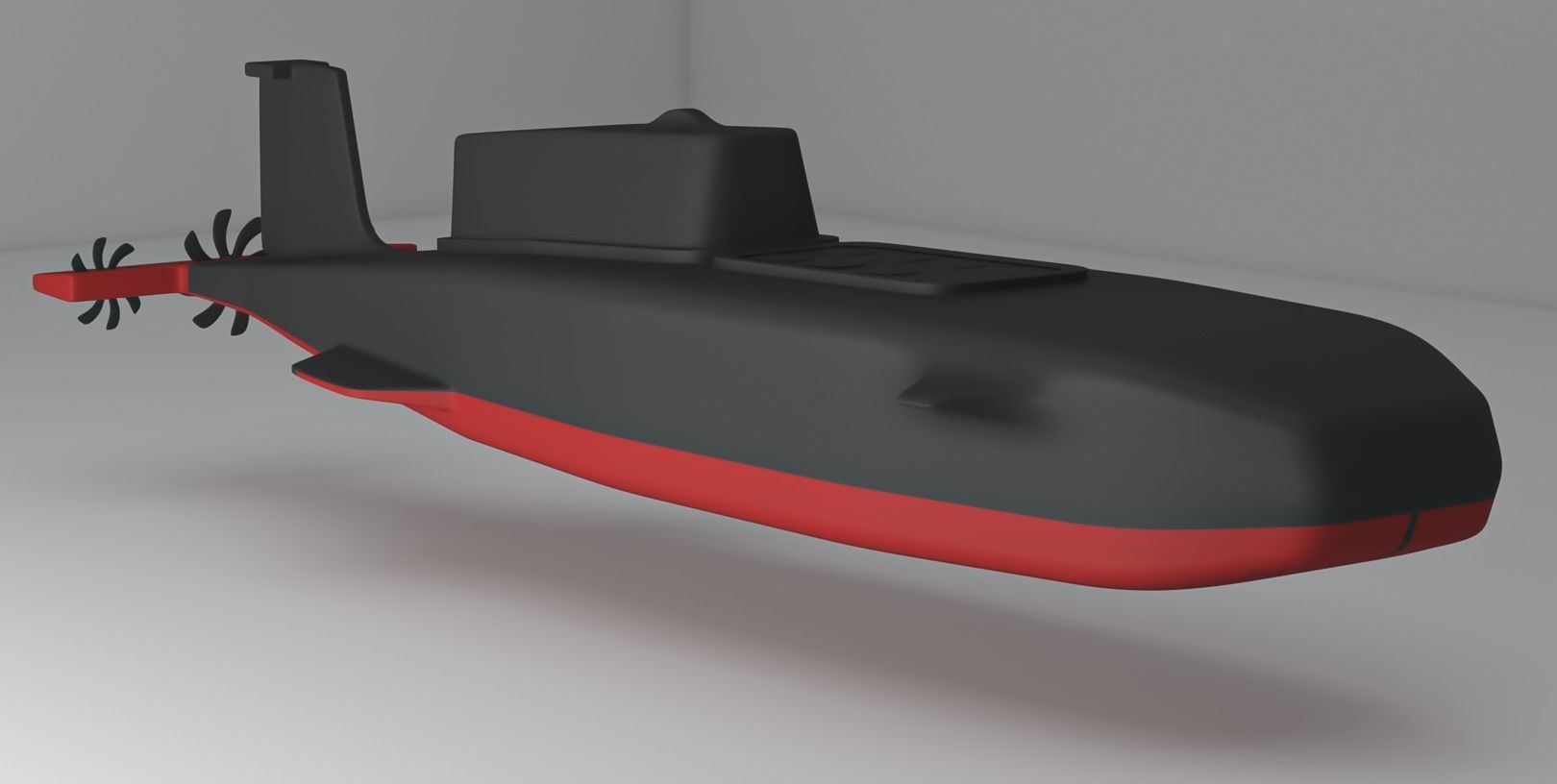 Submarine 3D Model with propellers 3D model_5