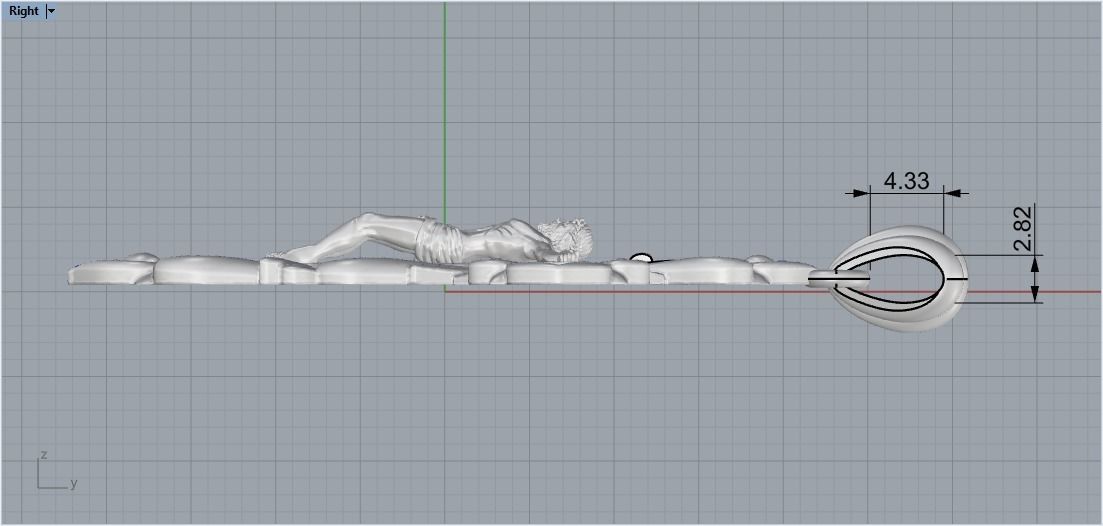 cross1 gold crucifix pendant 3D print model_8