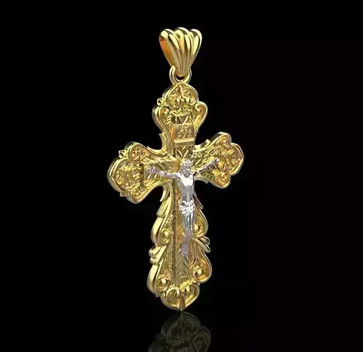 cross1 gold crucifix pendant