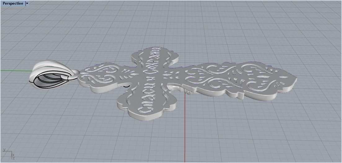 cross1 gold crucifix pendant 3D print model_9