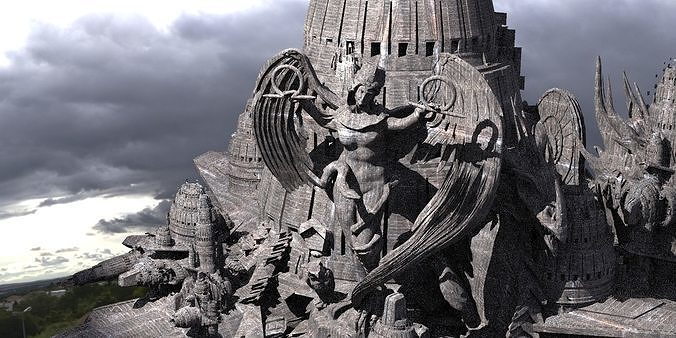 Ancient Gods Space station Kit bash 3D model