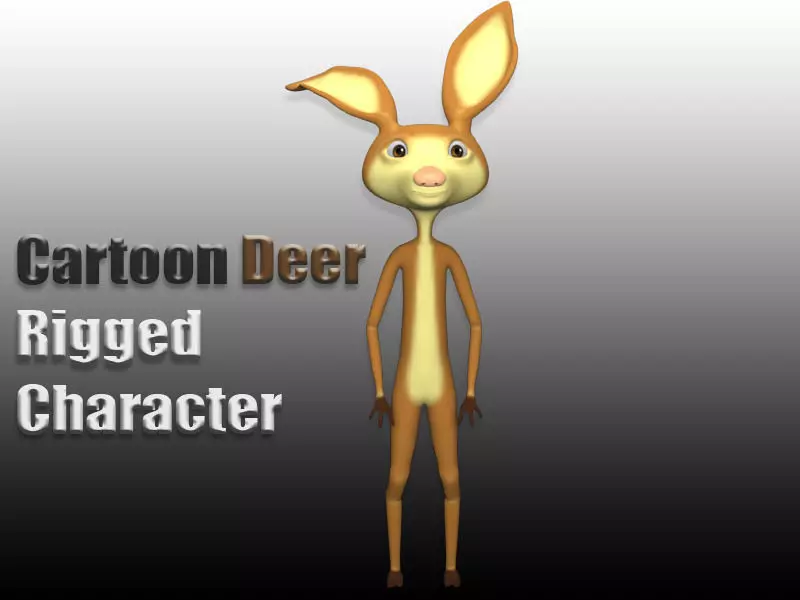 Cartoon deer 3D model
