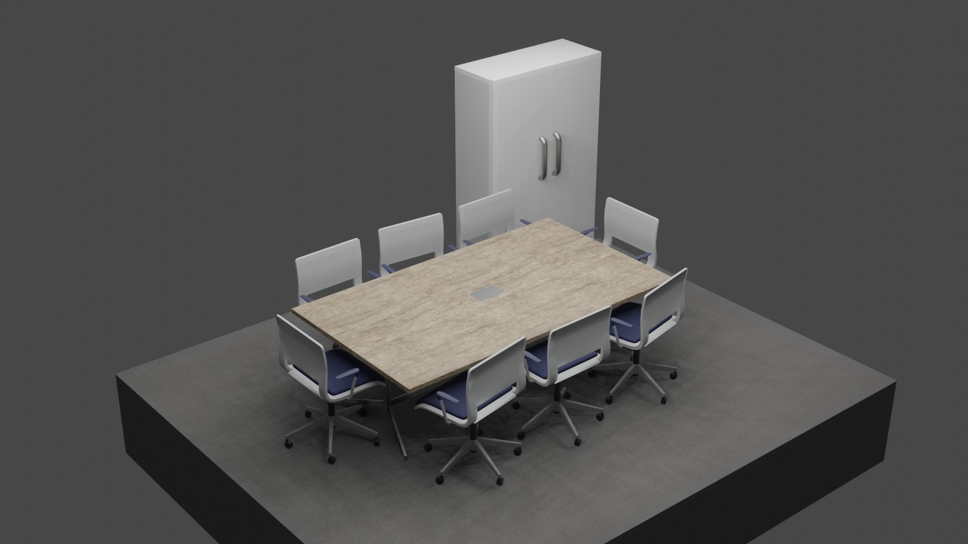 MODERN OFFICE FURNITURE 3D MODEL LOW-POLY AND PBR Low-poly 3D model_22