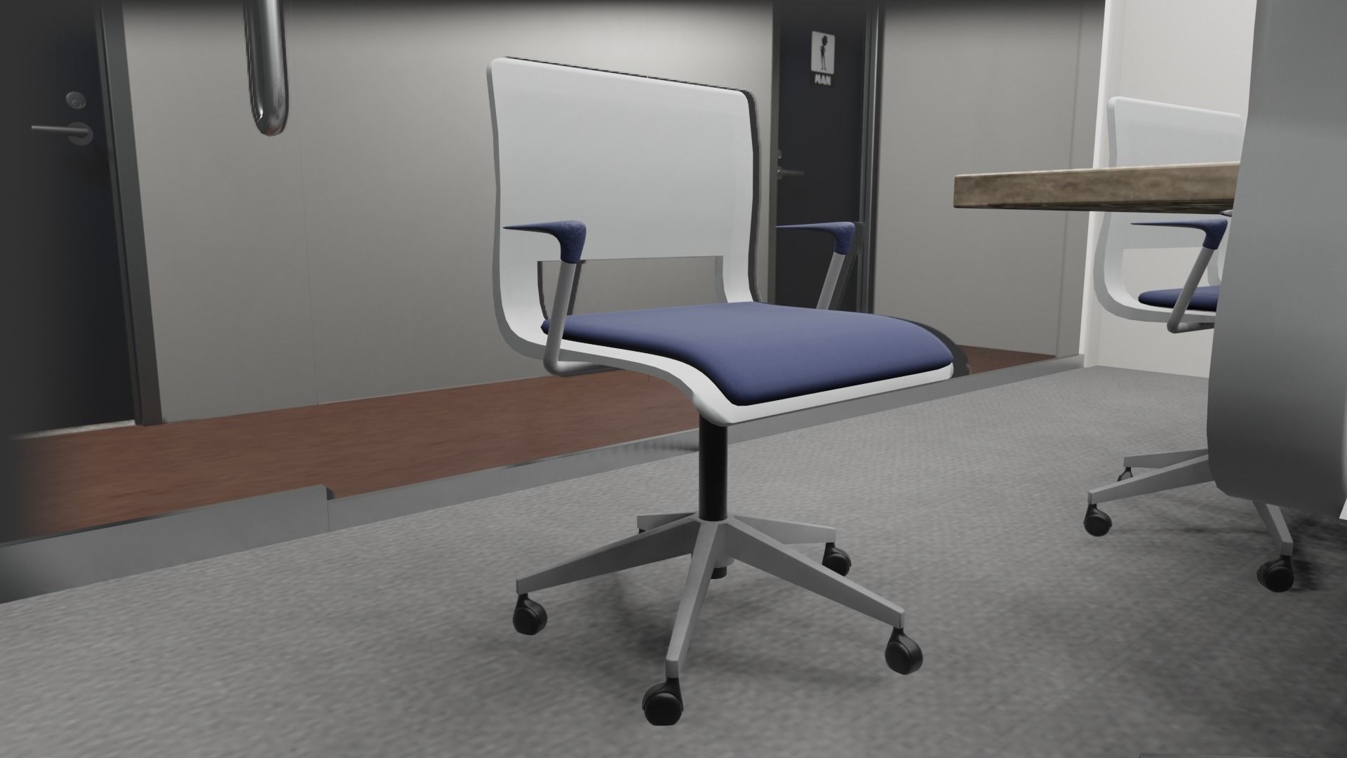 MODERN OFFICE FURNITURE 3D MODEL LOW-POLY AND PBR Low-poly 3D model_27