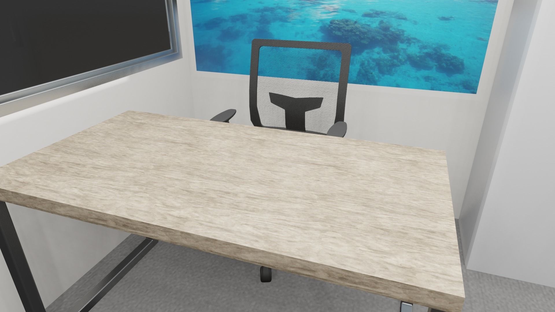 MODERN OFFICE FURNITURE 3D MODEL LOW-POLY AND PBR Low-poly 3D model_36