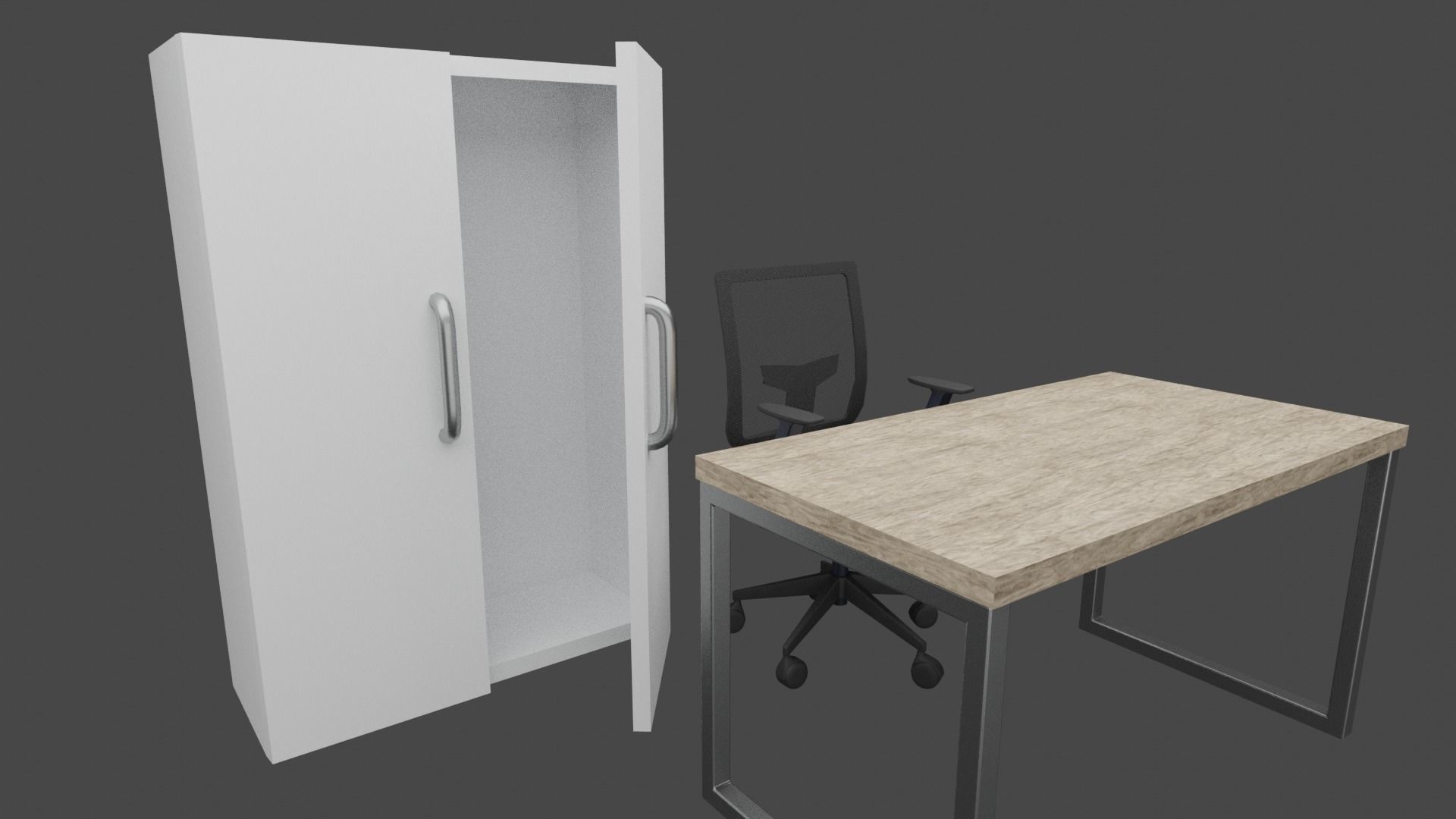 MODERN OFFICE FURNITURE 3D MODEL LOW-POLY AND PBR Low-poly 3D model_39