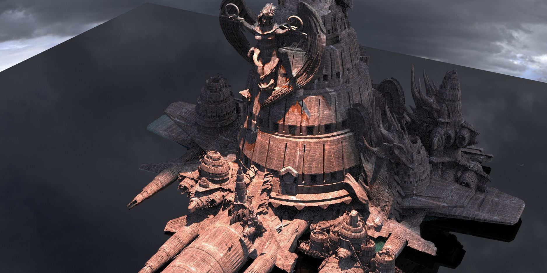 Dark Gods Lilith Full Temple Ships kit bash 2 3D model_1