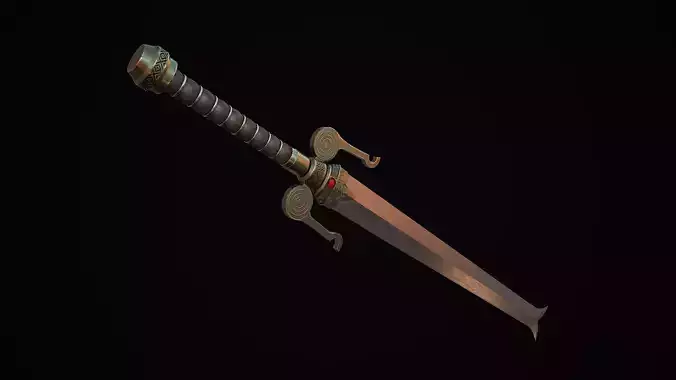 Serpent Sword Low-poly 3D model
