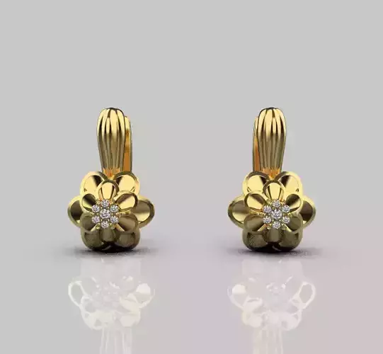 Earrings1 gold earring with diamonds