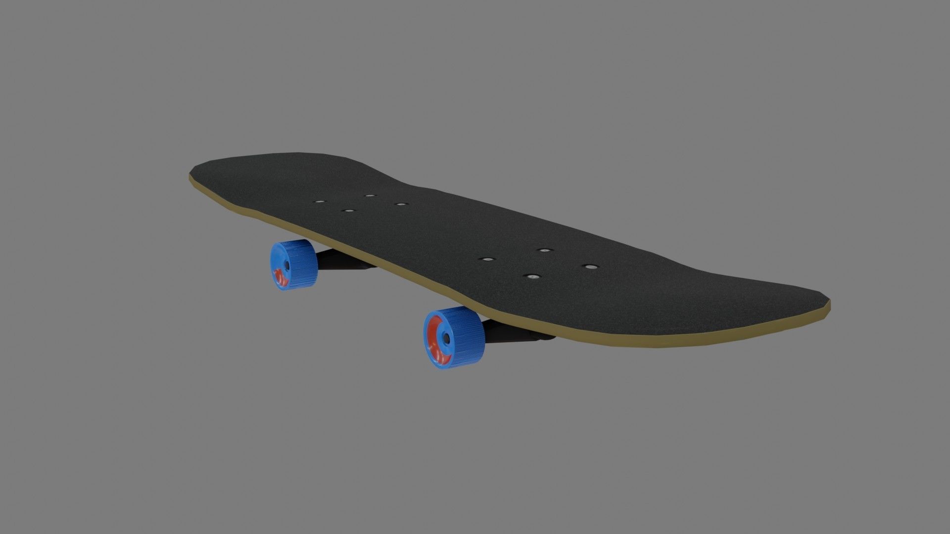 Skate Board - Low Poly - Game Ready - PBR Low-poly 3D model_5