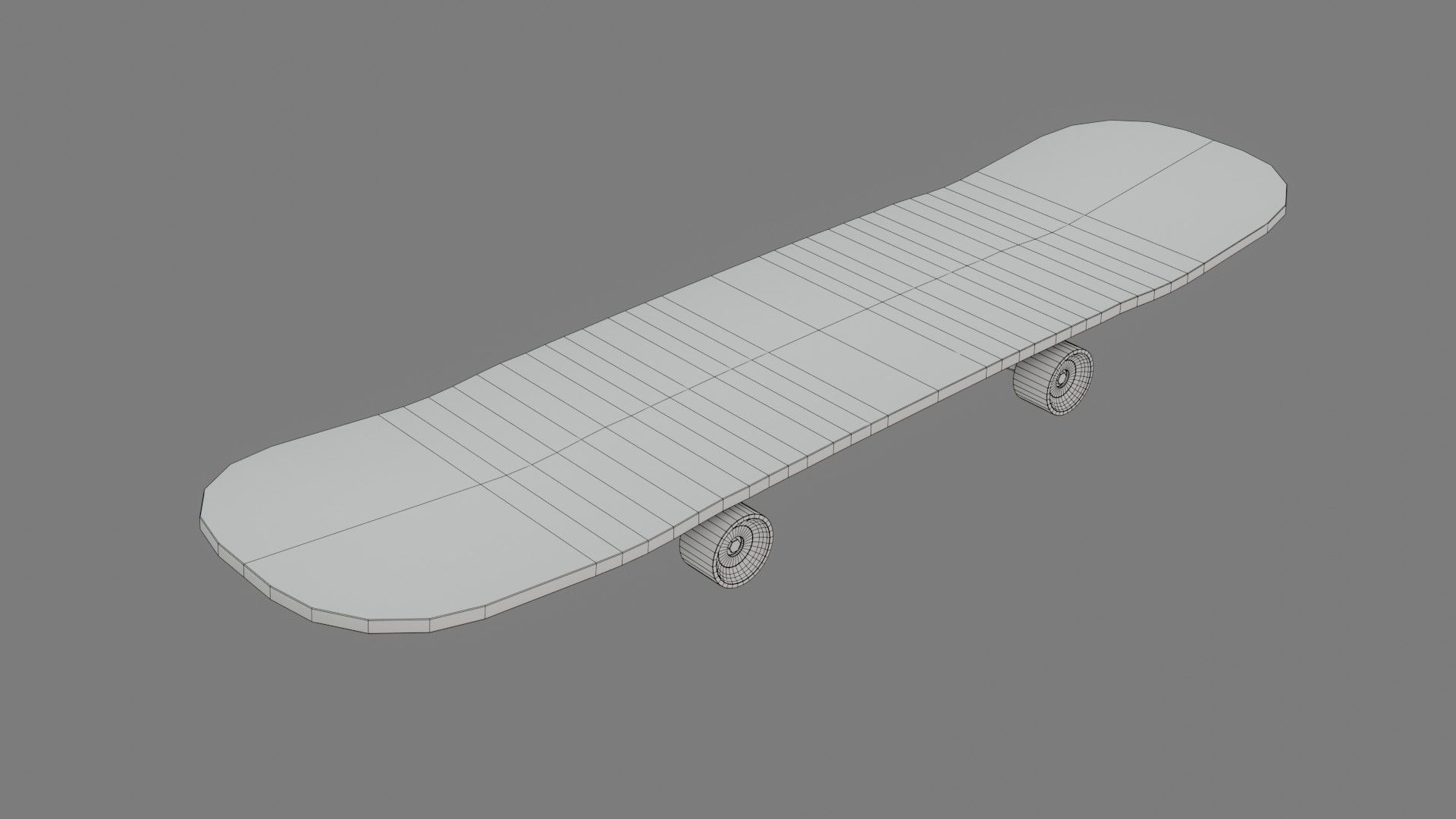 Skate Board - Low Poly - Game Ready - PBR Low-poly 3D model_8