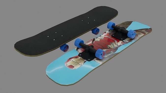 Skate Board - Low Poly - Game Ready - PBR Low-poly 3D model