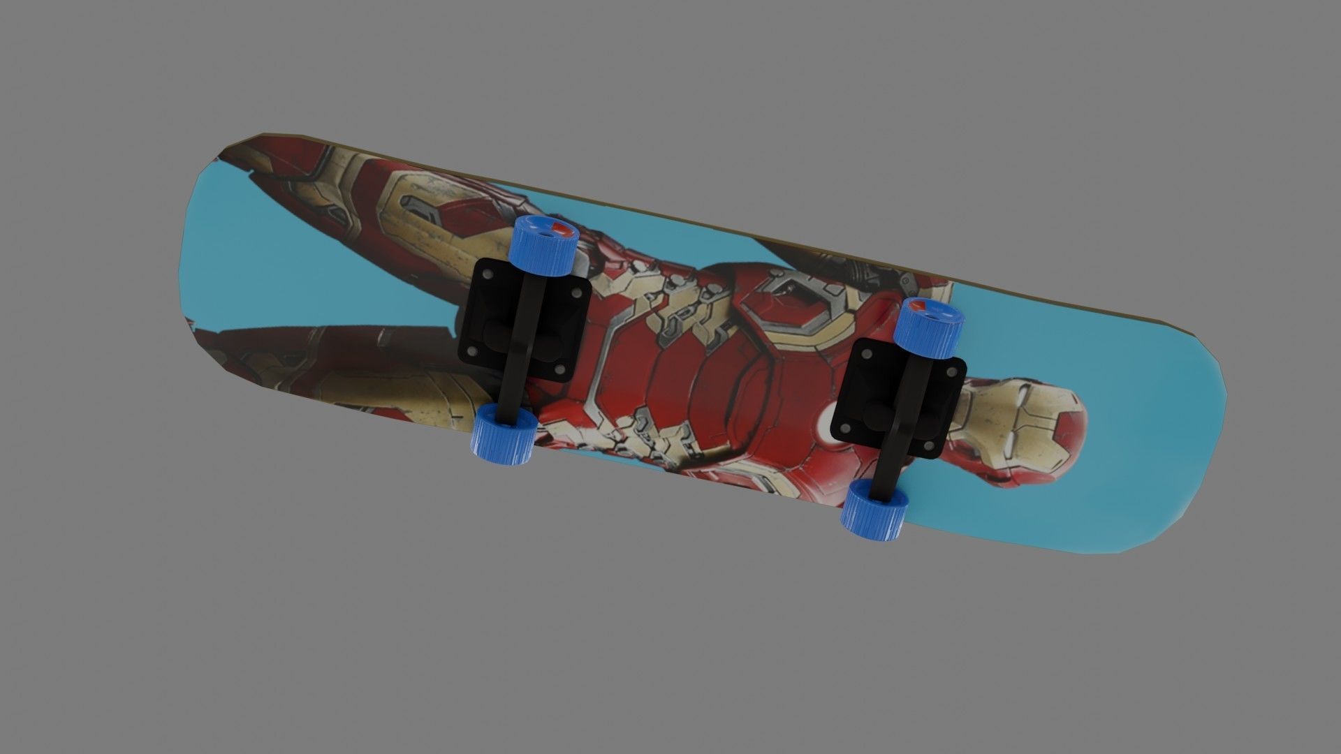 Skate Board - Low Poly - Game Ready - PBR Low-poly 3D model_7