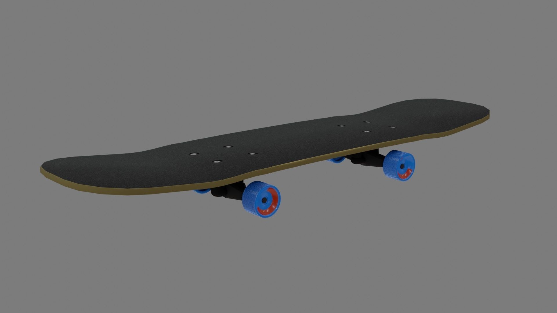 Skate Board - Low Poly - Game Ready - PBR Low-poly 3D model_6