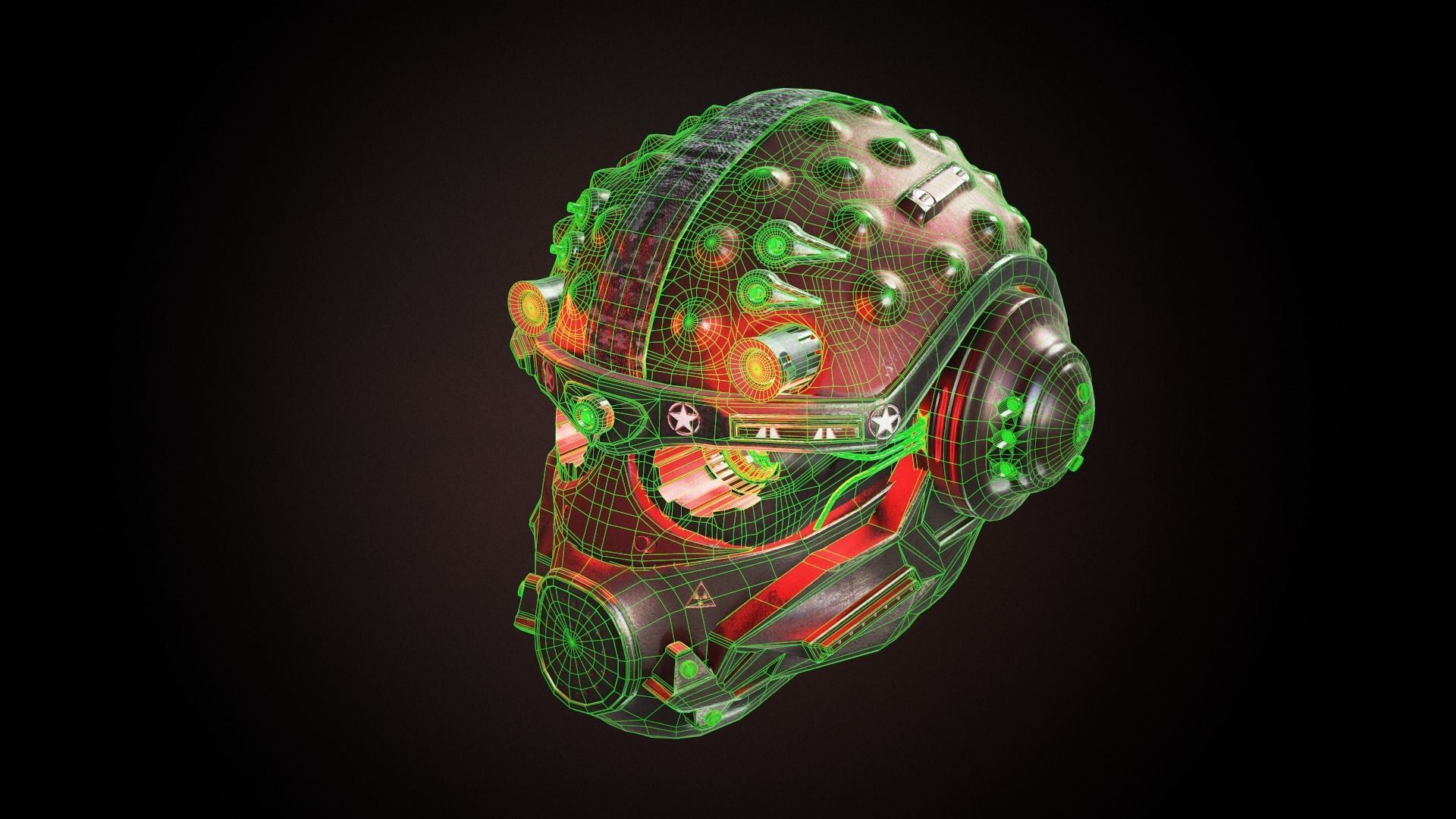 CYBERHEAD space helmet in fortnite Low-poly 3D model_17