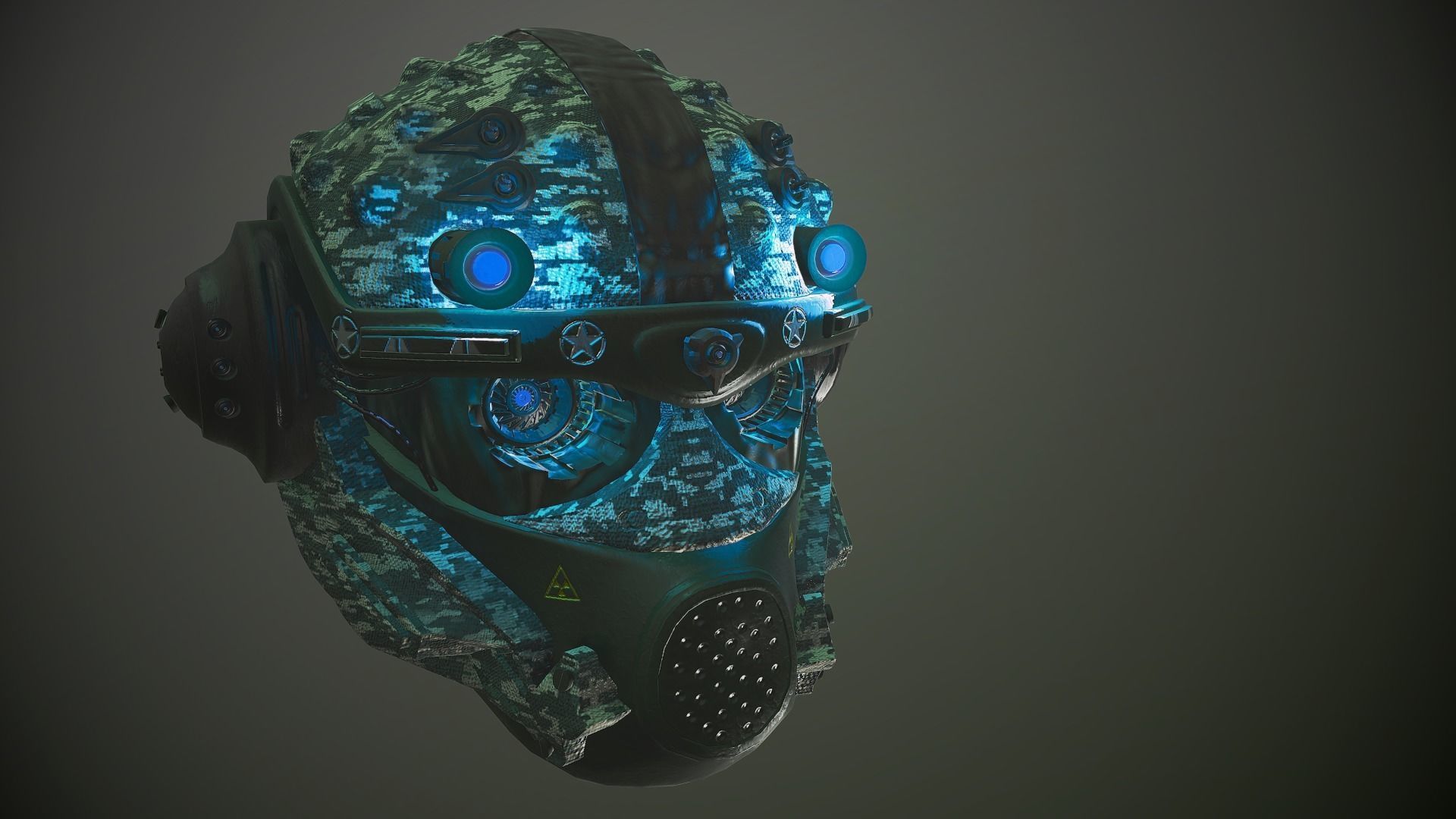 CYBERHEAD space helmet in fortnite Low-poly 3D model_14