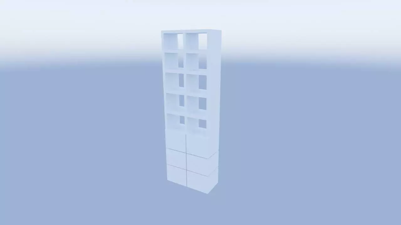 Simple PVC white rack Free low-poly 3D model