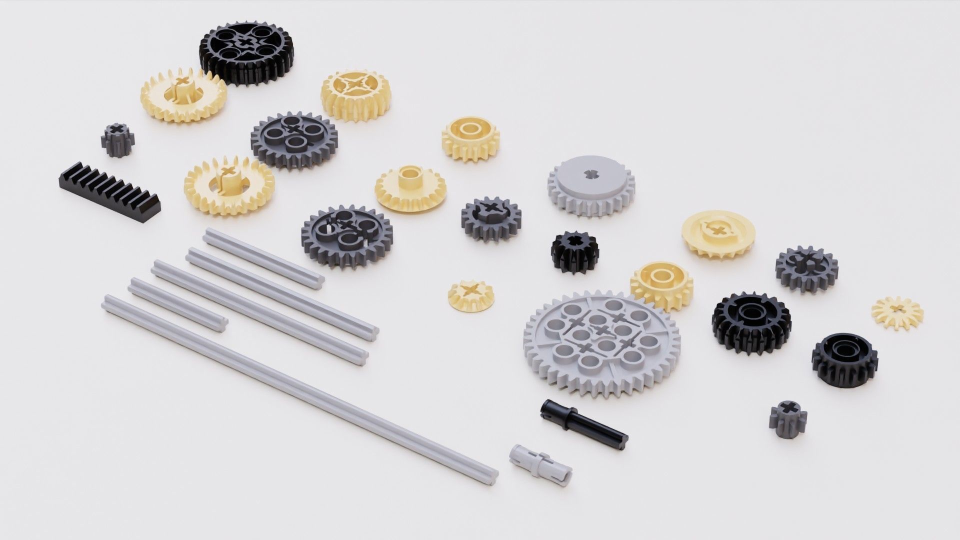 Lego gear collecion 3D print model_21