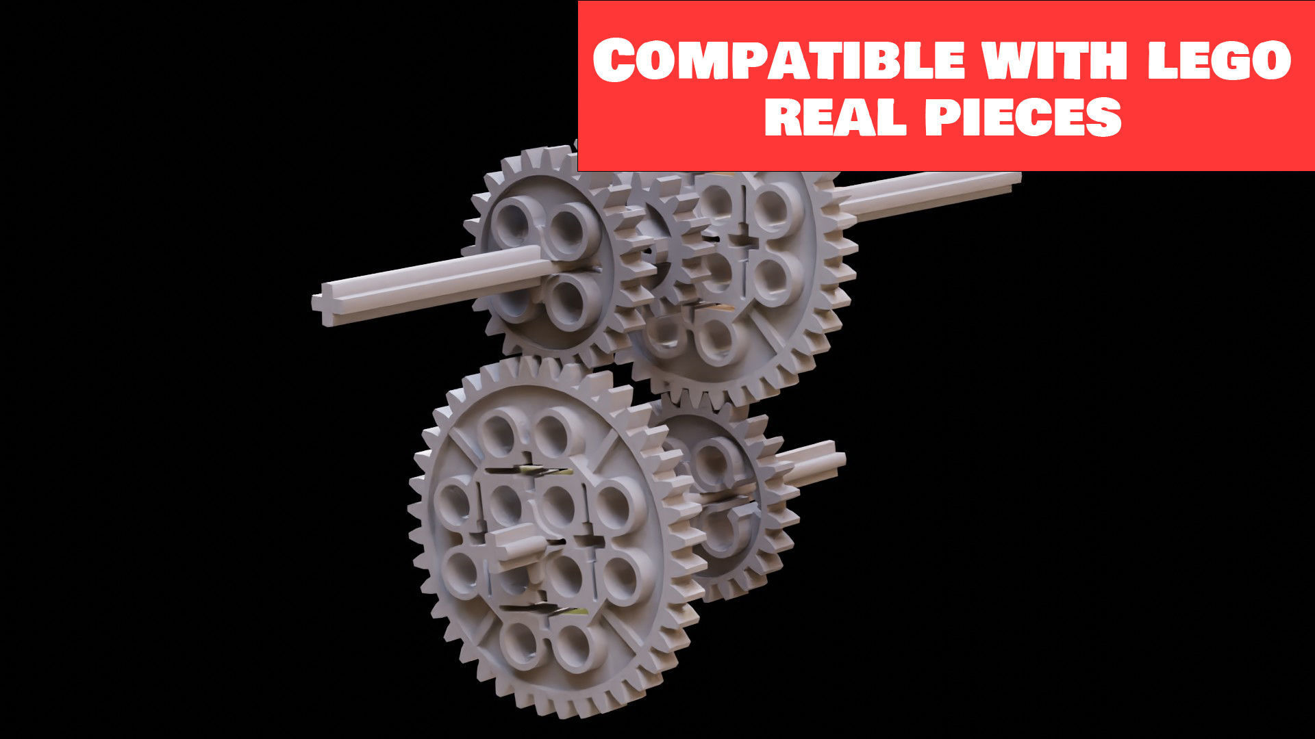 Lego gear collecion 3D print model_1