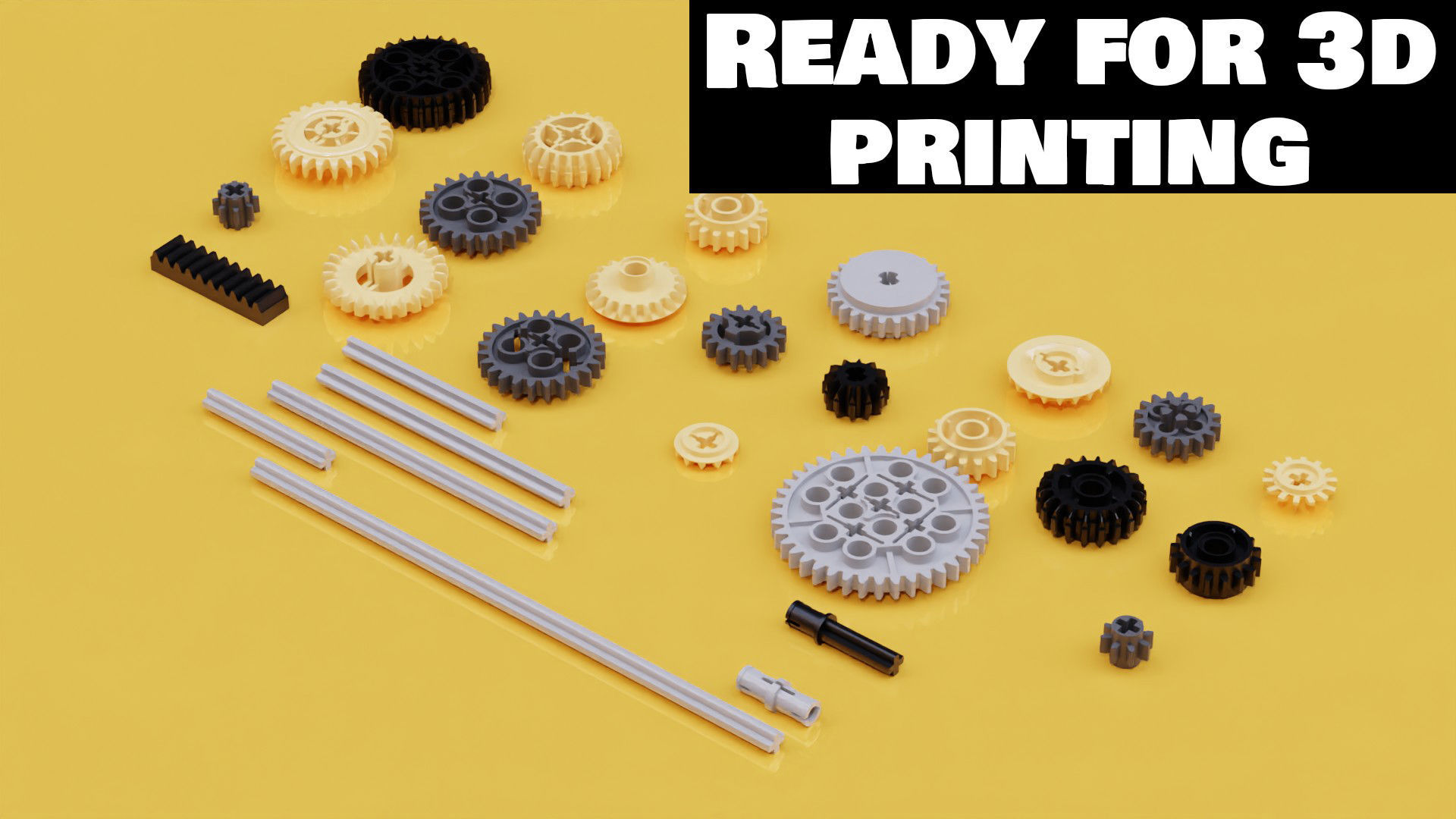 Lego gear collecion 3D print model_2