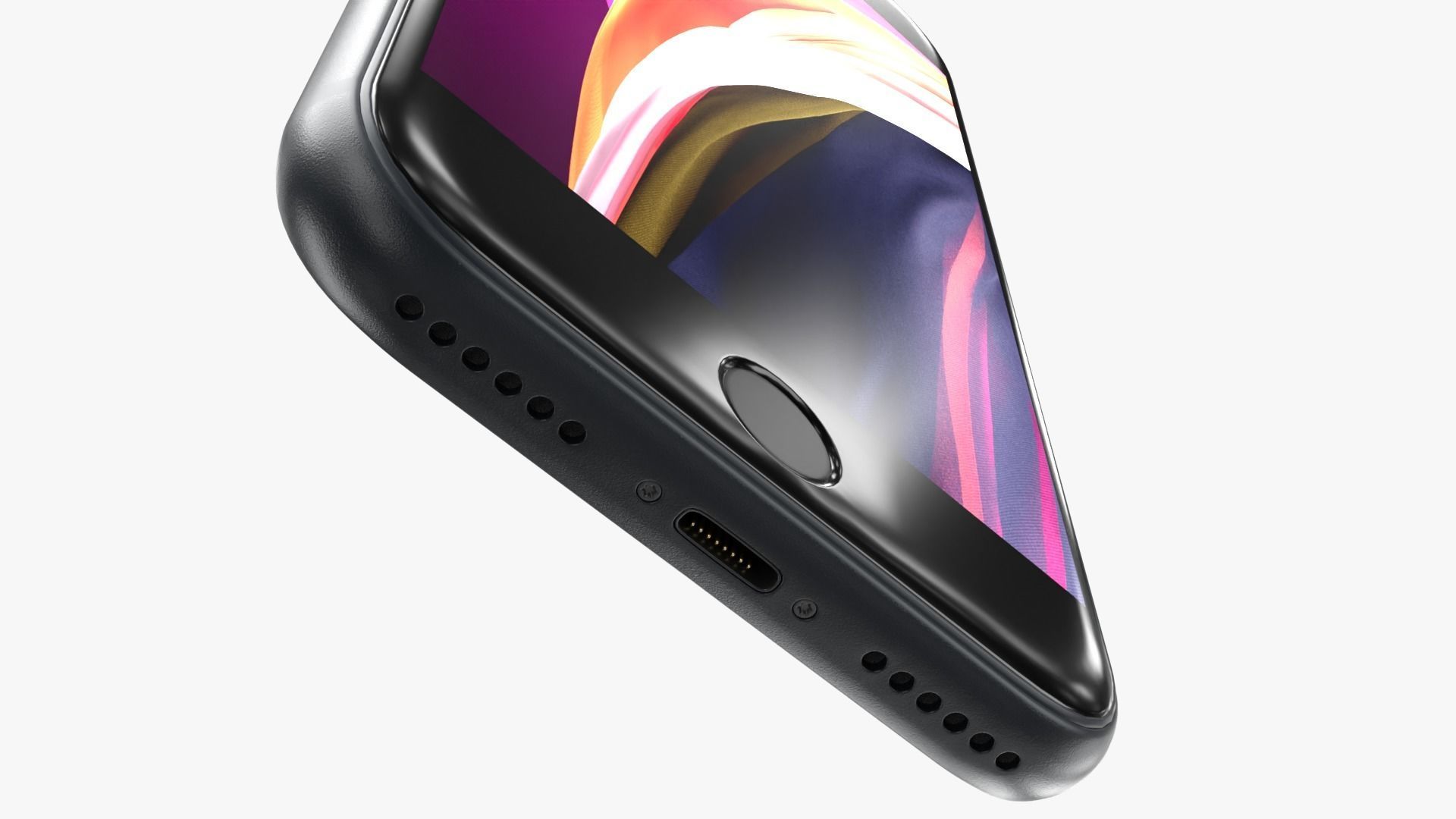 iPhone SE Midnight 2022 Low-poly 3D model_6