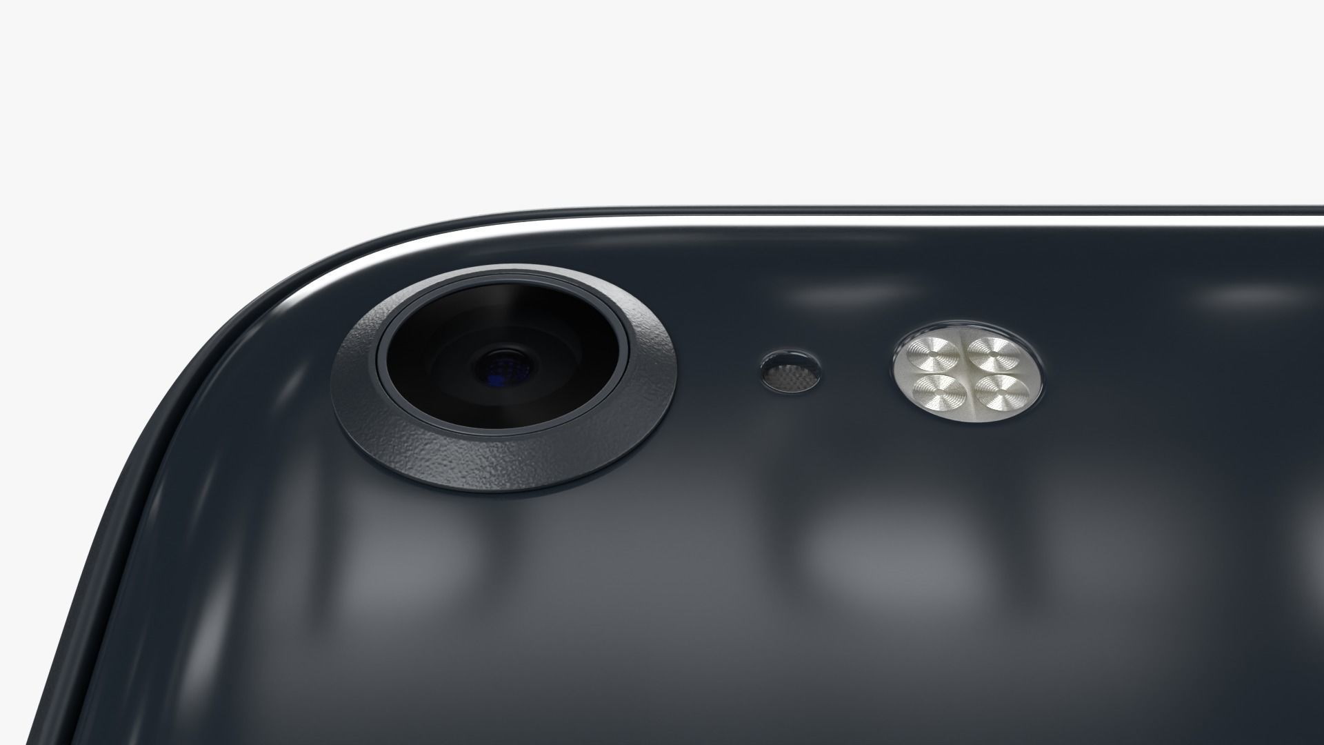 iPhone SE Midnight 2022 Low-poly 3D model_12