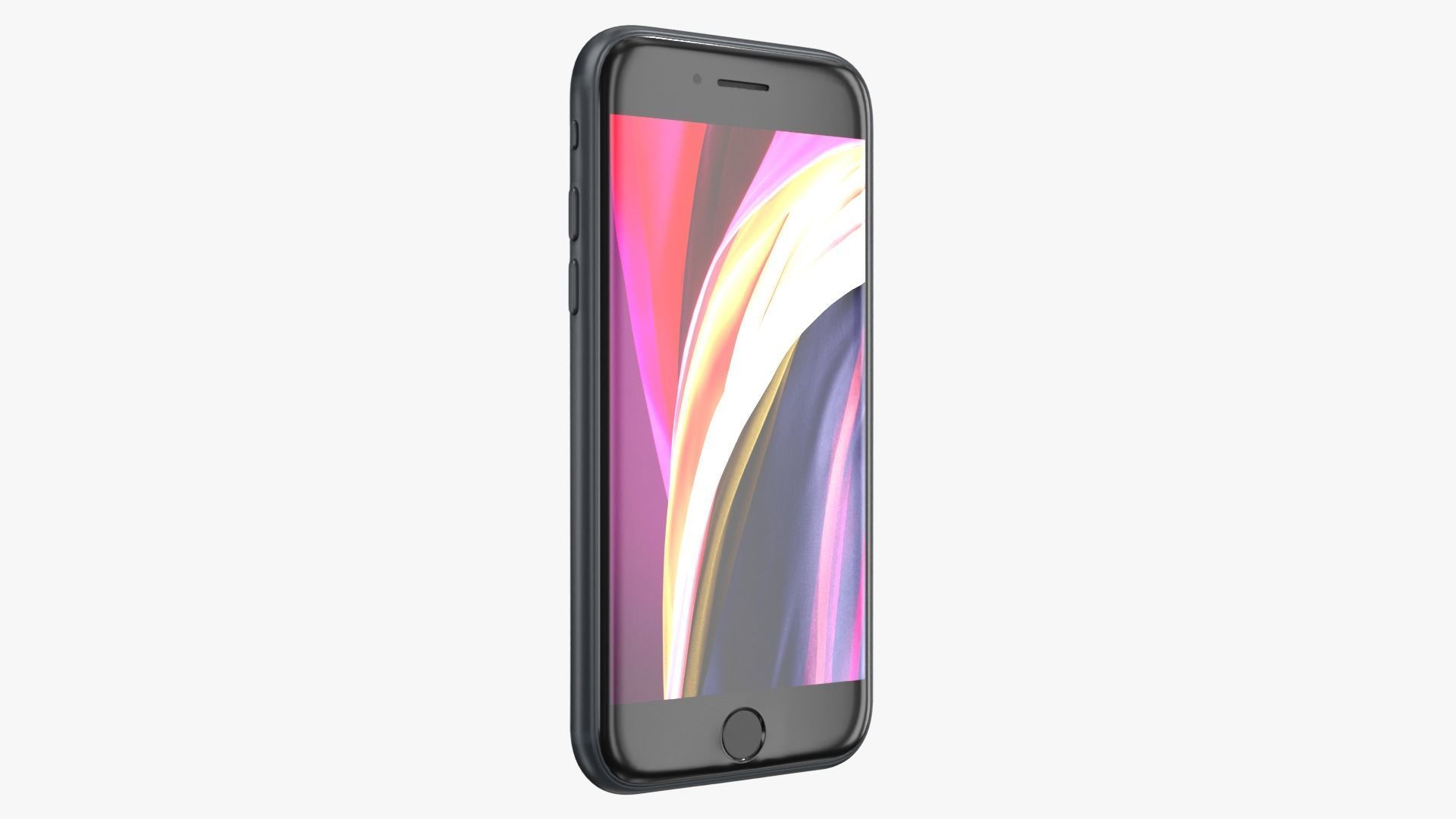 iPhone SE Midnight 2022 Low-poly 3D model_9