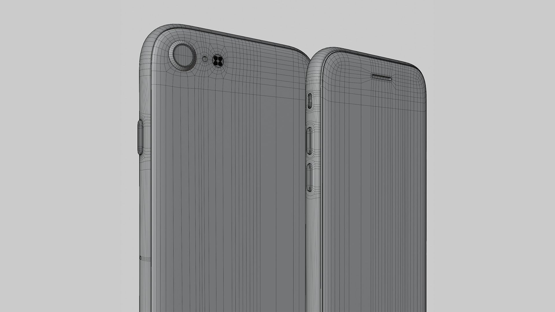 iPhone SE Midnight 2022 Low-poly 3D model_15