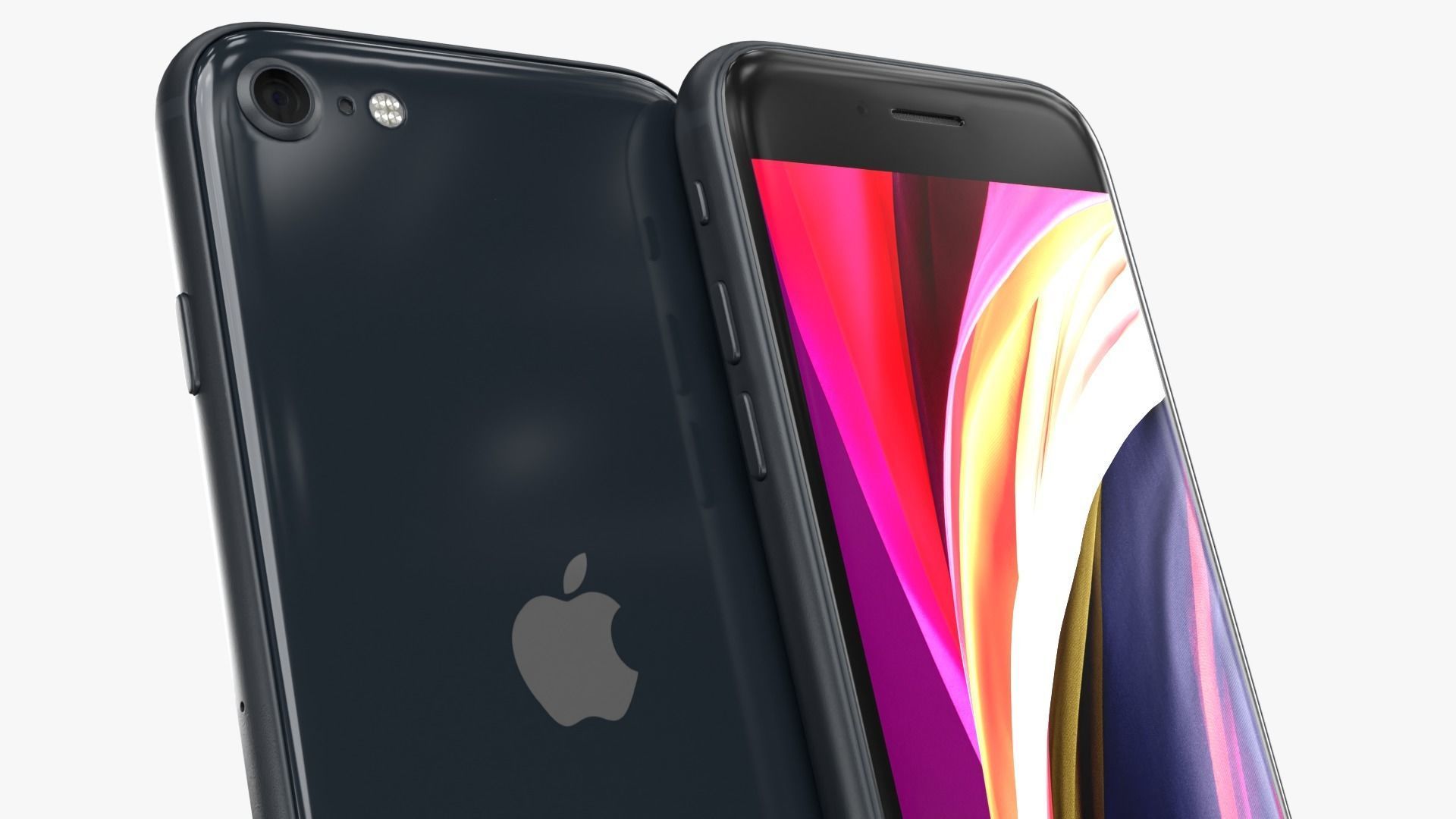 iPhone SE Midnight 2022 Low-poly 3D model_3