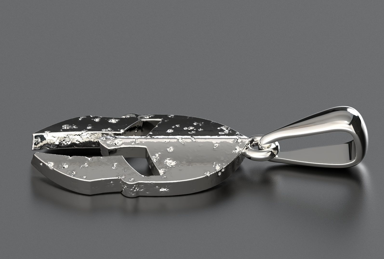 Spartan Helmet Pendant 3D print model_5