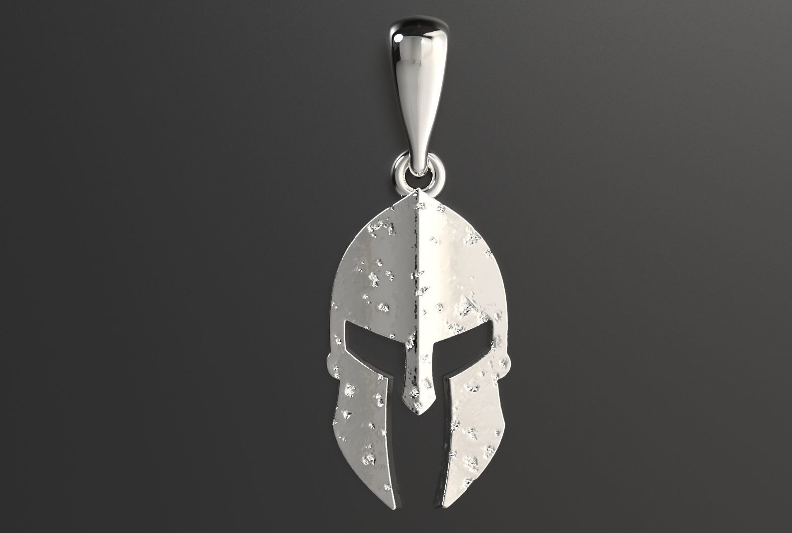 Spartan Helmet Pendant 3D print model_1