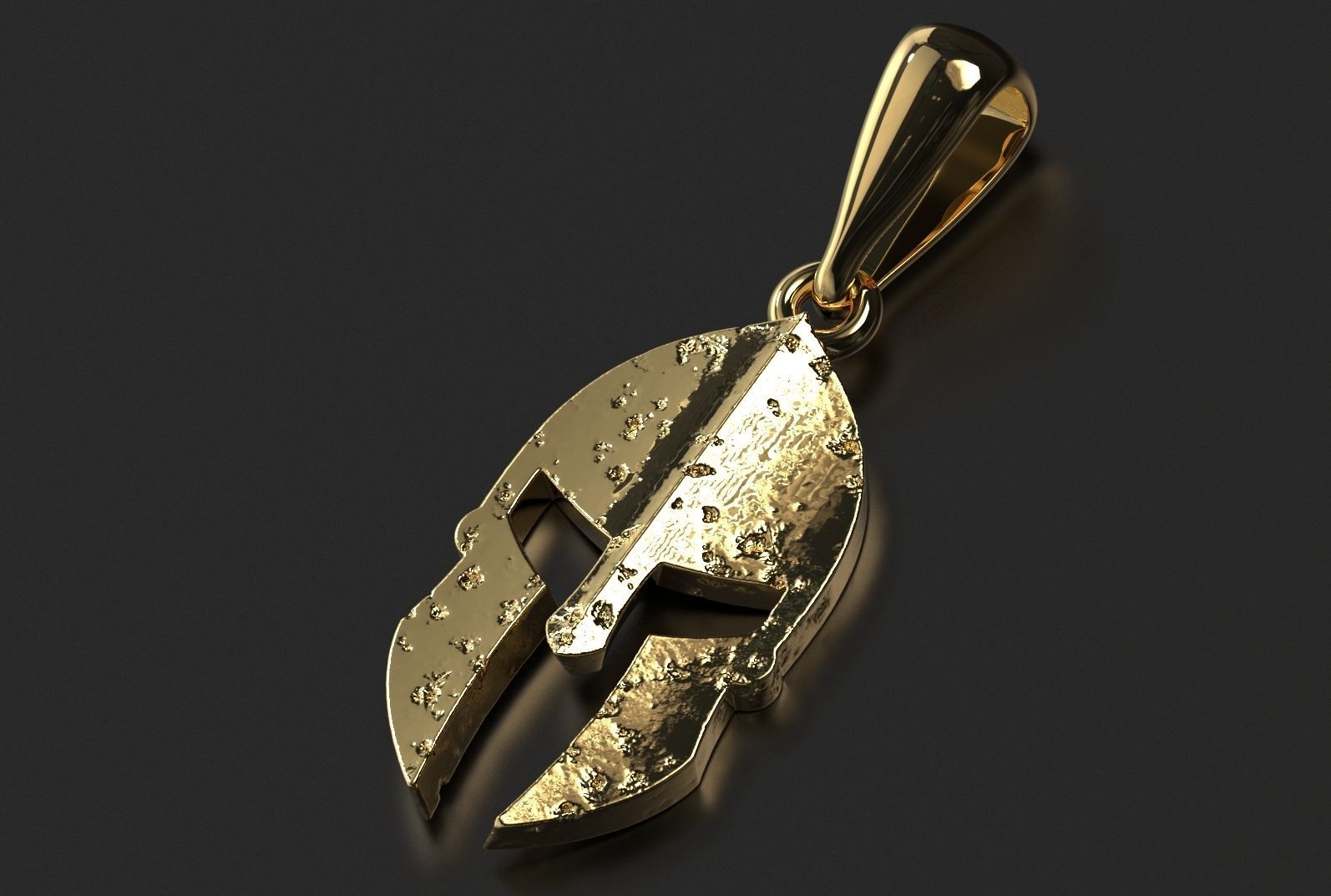 Spartan Helmet Pendant 3D print model_6
