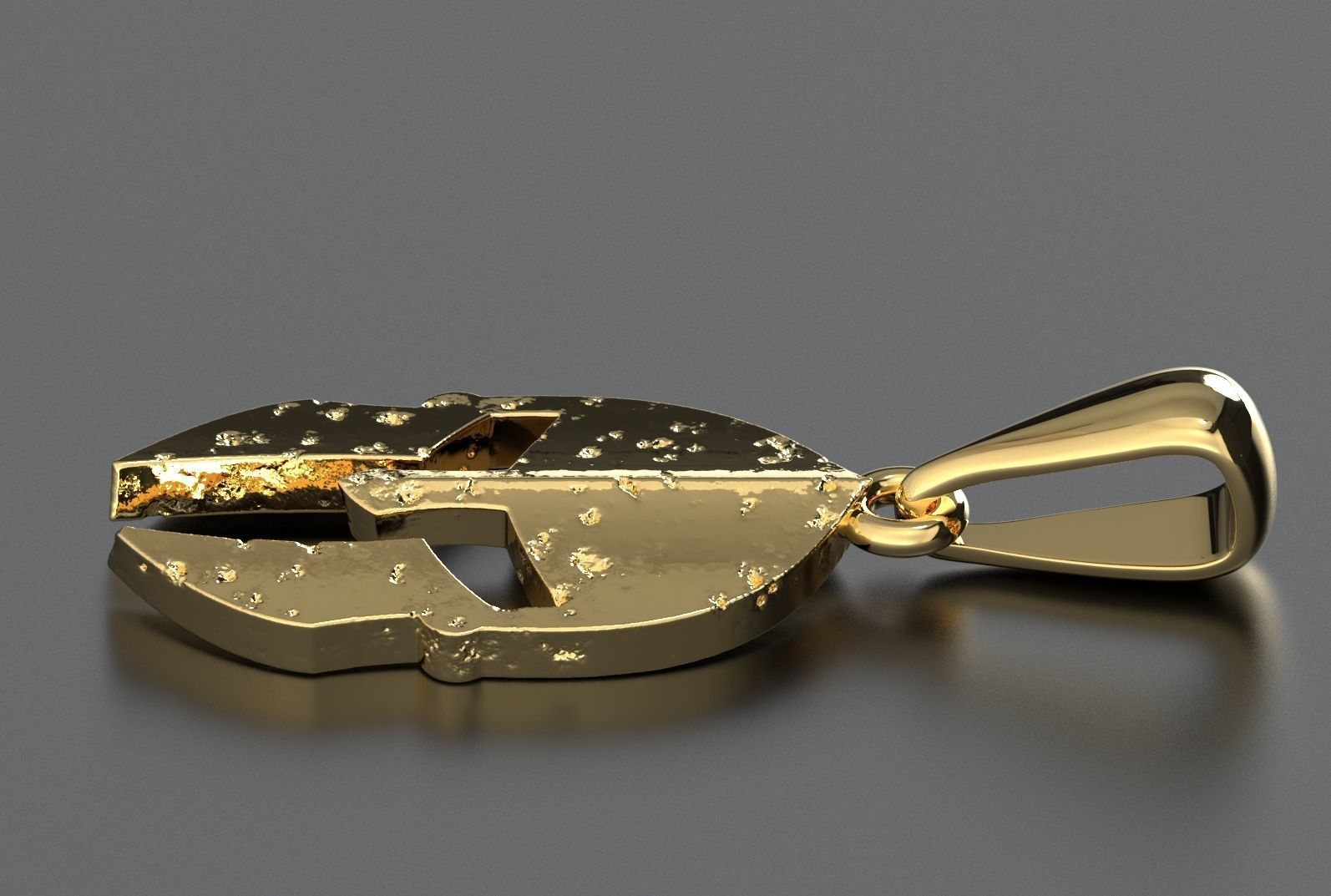 Spartan Helmet Pendant 3D print model_11