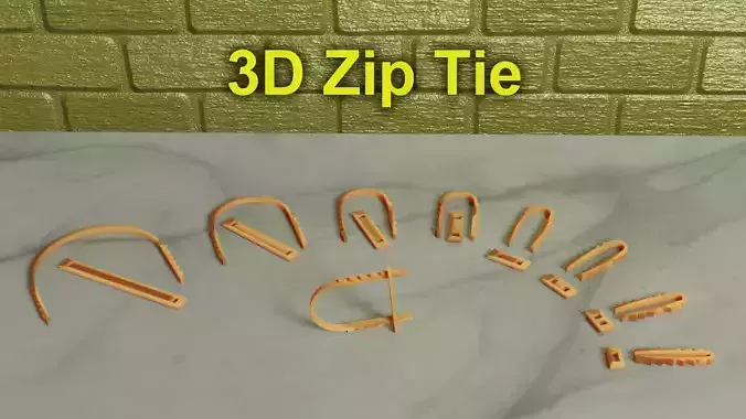 3D Print Ready Zip Tie 3D print model
