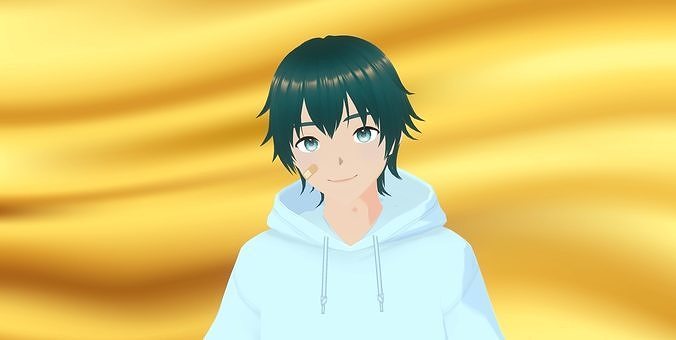 Boy character VR 3D model Low-poly 3D model