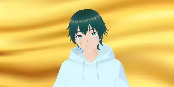 Boy character VR 3D model Low-poly 3D model