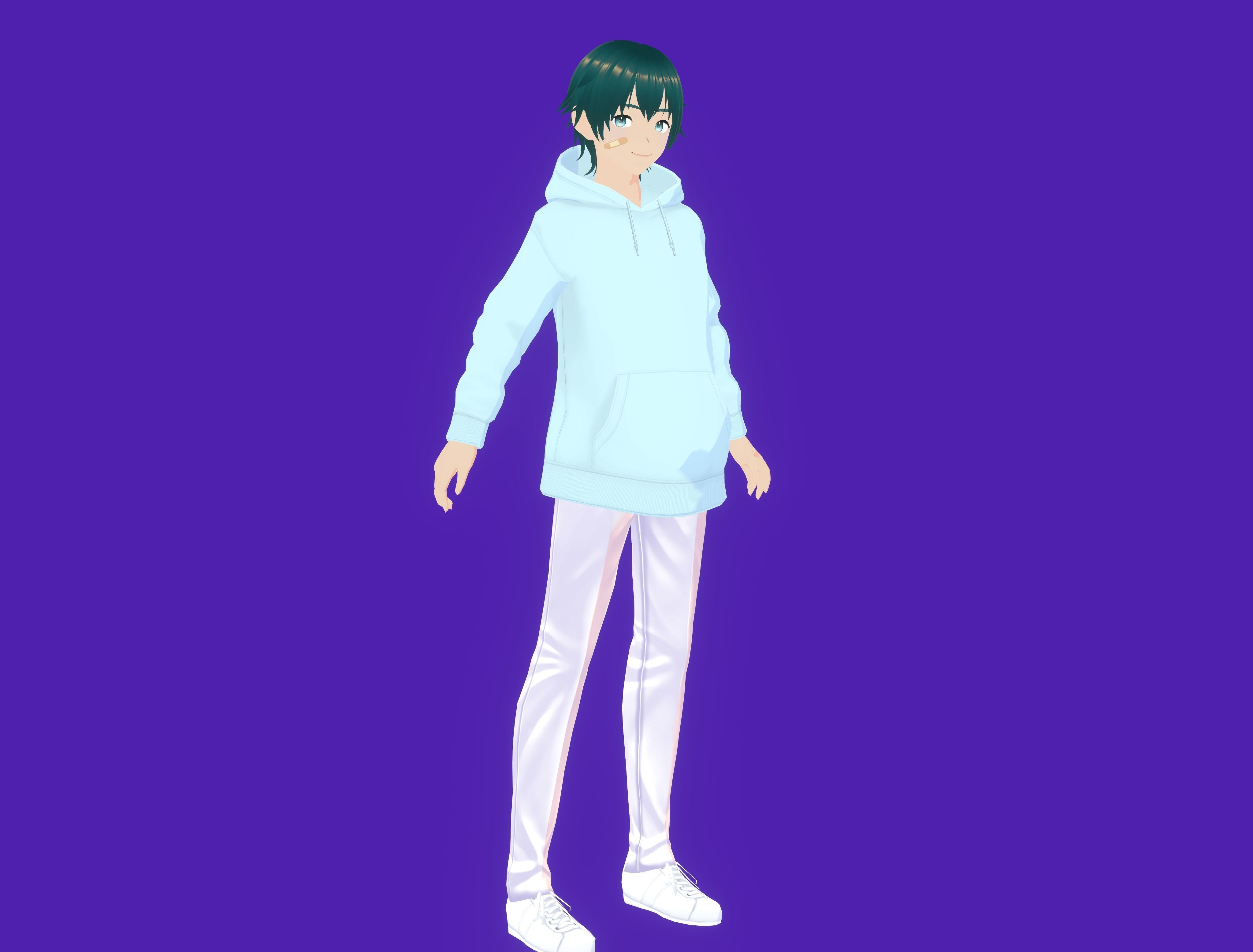 Boy character VR 3D model Low-poly 3D model_2